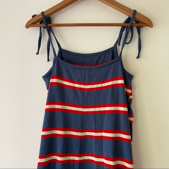 MARINE LAYER Sadie Midi Dress in Red Stripe Size S - Picture 11 of 13
